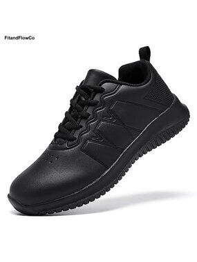 Non Slip Waterproof Oil Resistant Work Sneakers Lace Up Chef Food Service